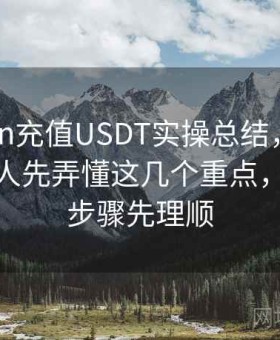 imToken充值USDT实操总结，第一次使用的人先弄懂这几个重点，把核心步骤先理顺